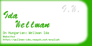ida wellman business card